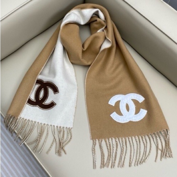 Chanel Beige & Cream Scarf – Great Condition - Picture 1 of 7